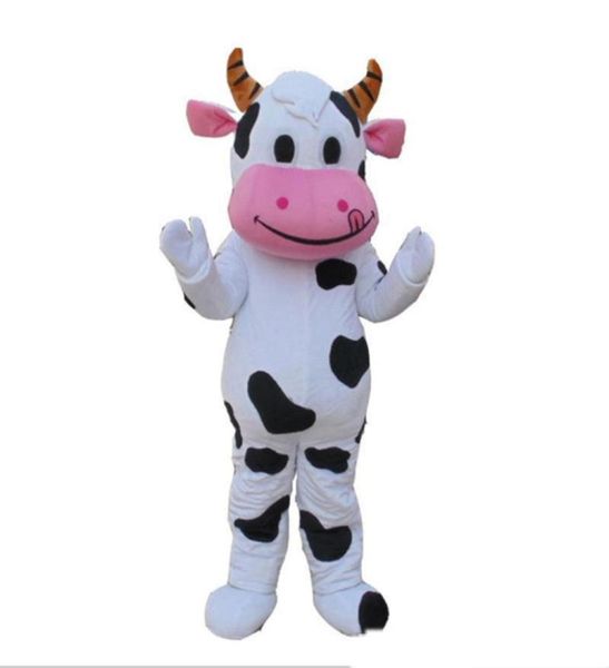 

2019 discount factory professional farm dairy cow mascot costume cartoon fancy dress 4770621, Red;yellow
