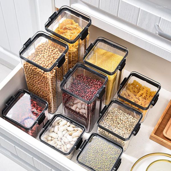 

Storage Bottles Kitchen Household Tank Rain Moisture Proof Sealed Boxes Food-grade Transparent Plastic Snack Dry Goods