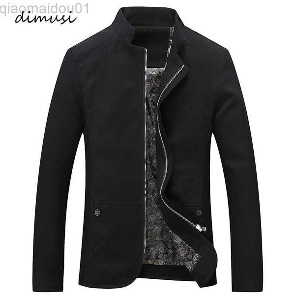 

men's jackets dimusi new men's jacket spring autumn windbreaker coats male casual solid jacket male brand outerwear clothing 5xl t, Black;brown