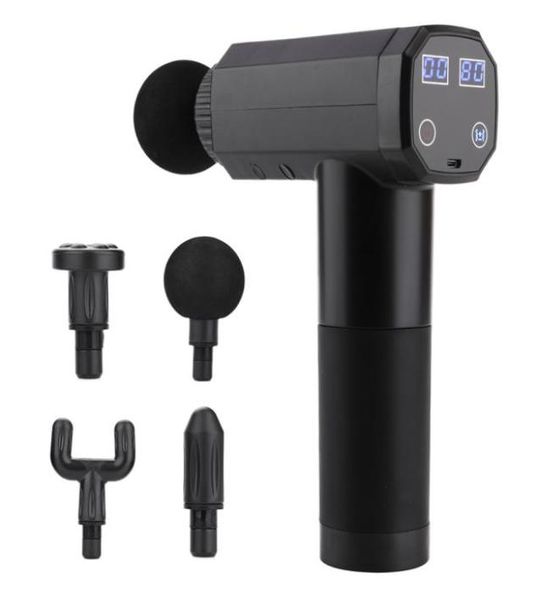 

new electric high frequency massage gun lcd monitor touch screen deep tissue muscle massager fascial relax pistolet de massage5219133