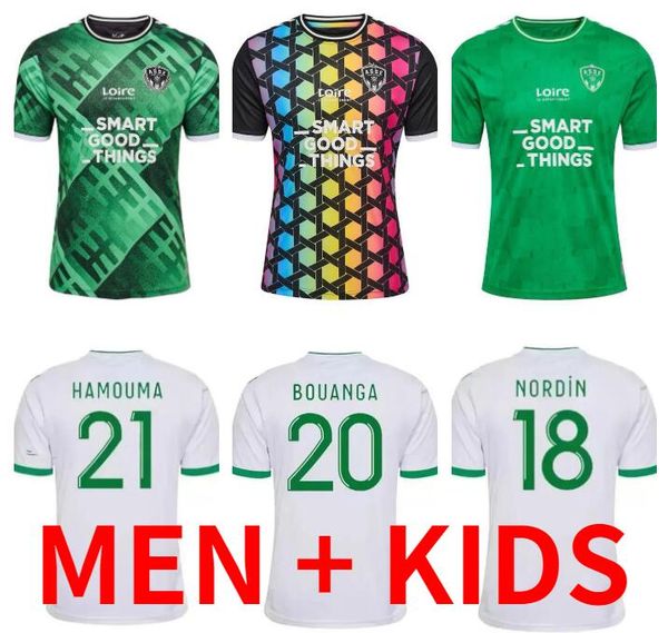 

2023 2024 as saints-etienne soccer jerseys khazri diony mens maillot 23 24 asse st beric aholou boudebouz football shirts, Black;yellow