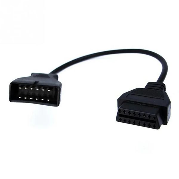 

male to two female flat extension transfer cable obdii obd2 obd 16pin 16 pin flat connector 16pin to 16pin cablezz