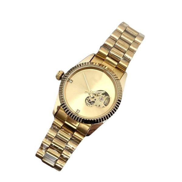 

women's fashion watch business occasion atmosphere luxury designer watch gold color watch 35mm, Slivery;golden