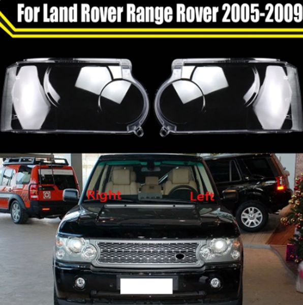 

car headlight shell lampshade transparent lampcover headlight glass headlamp lens cover for land rover range rover 2005-2009