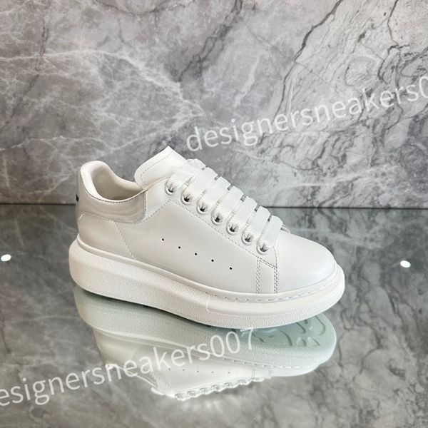 

2023 luxury designer stage leather increased casual shoe fashionable sports fashion platform mens womens white lace up alexander sneakers xs, Black