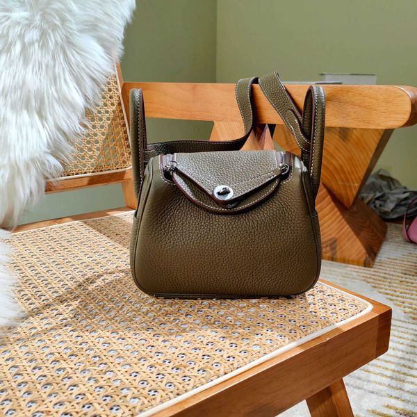 

luxury hemrres tote bag 2023 new mini lindys doctor's genuine leather women's pillow one shoulder crossbody handheld medicine case