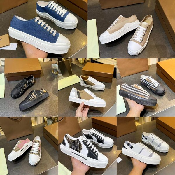 

designer shoes check sneaker vintage shoe canvas sneaker stripe low-lace-up platform trainers printings leather rubber denim, Black