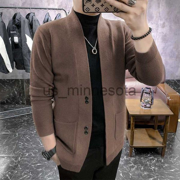

men's sweaters 2022 casual sweater letter pure color sweater cardigan men designer brand fashion pocket knit cardigan sweater jacket me, White;black