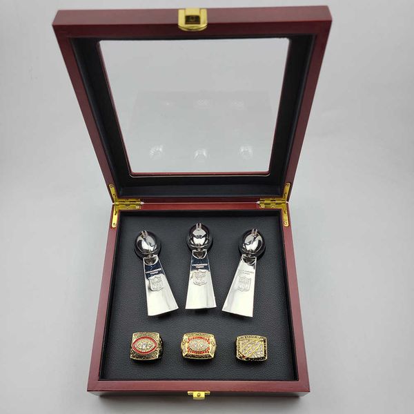 

3 super bowl trophies and 3 washington red skin championship ring sets, Silver