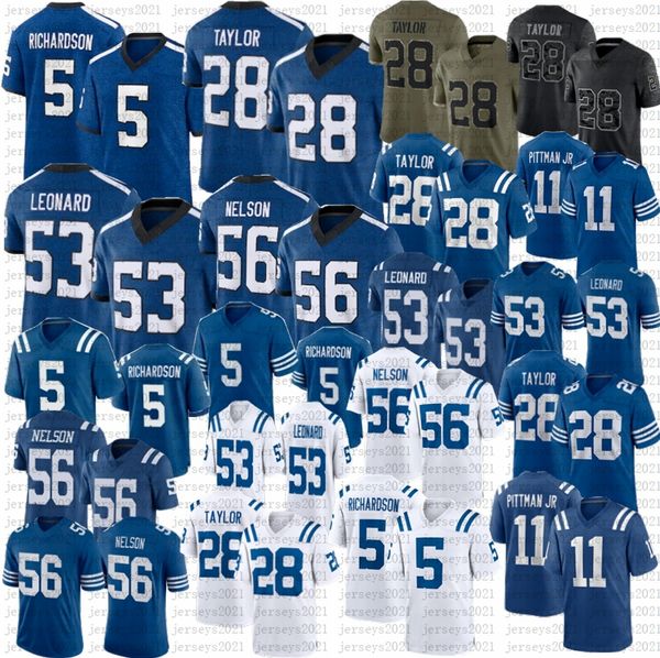 

anthony richardson jonathan taylor colts football jersey pittman jr darius leonard quenton nelson stitched jerseys, Black;red