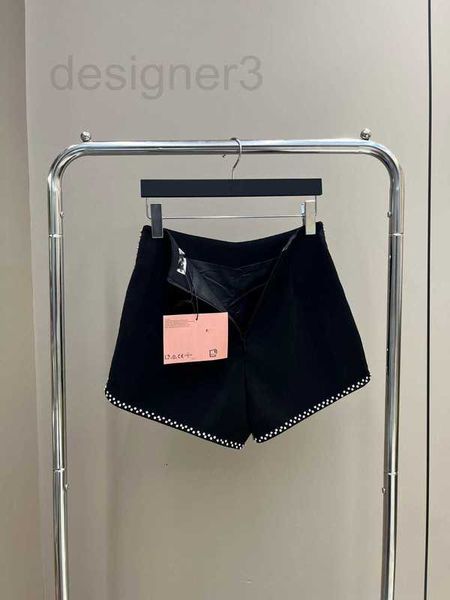 

women's shorts designer summer new celebrity style elegant and handmade beaded water diamond edge waist small a-edition rifc, White;black