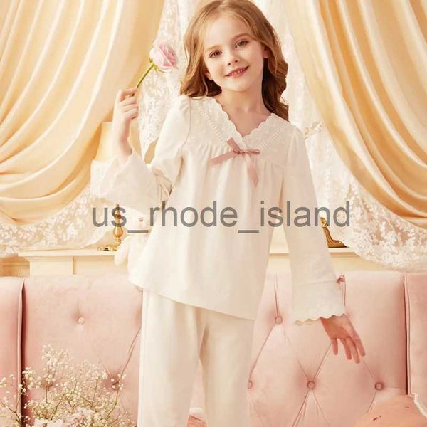 

pajamas girls' pajamas cotton princess style suit spring autumn long-sleeved t-shirt trousers cute baby home service clothes +pants x07, Blue;red