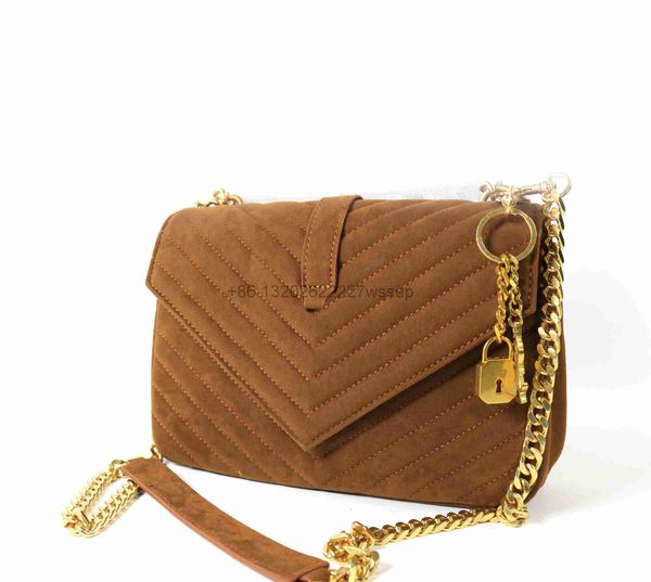 

matte leather messenger bag suede handbag envelope style shoulder bags fashion letter golden chain flap crossbody purse handbags lady totes