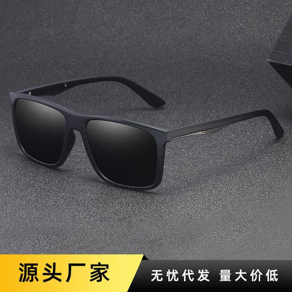 

new ultra light polarized men tiktok the same fashionable anti ultraviolet sunglasses for drivers, White;black