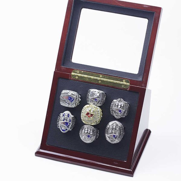 

7 super bowl breton mvp patriot tampa bay pirate champion ring premium display box set, Silver