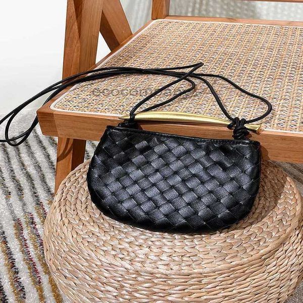 

design designer sardine woven bag handbag new small dumpling tidy leisure versatile real leather hac7