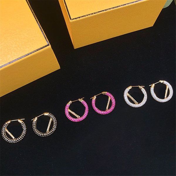 

colored circle earrings full round dots decoration gold plated charm for women letter combination pattern eardrop jewerl, Golden