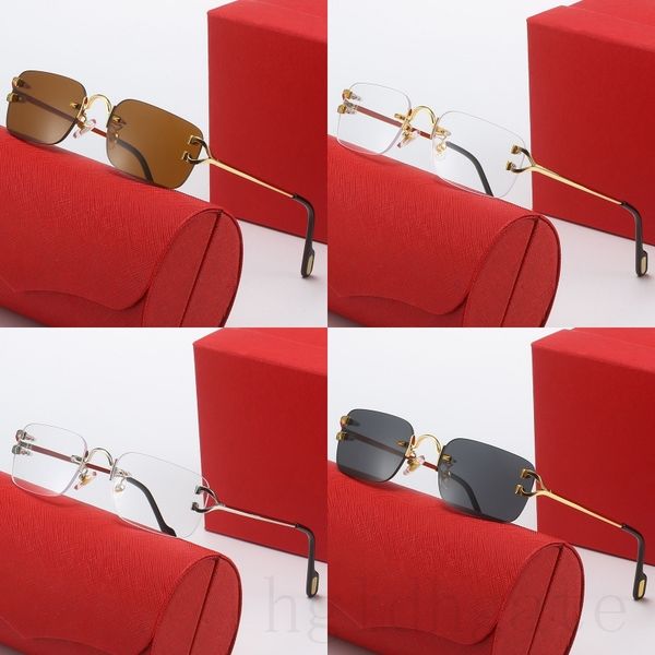 

feshion sunglasses frameless classic men glasses plated gold cool girl sonnenbrille uvb protection polarized eyeglasses fashion decorative p, White;black