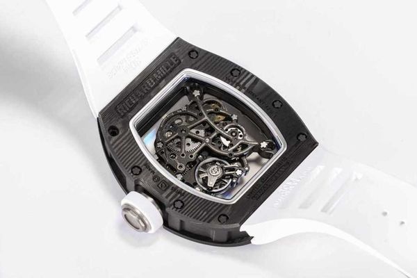 

designer fantasic men wrist watch superb rm055 active tourbillon watches g7nu bbr factory high-end quality mechanical uhr ntpt all carbon fi, Slivery;brown