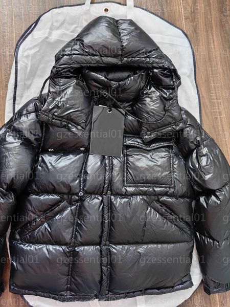 

downs designer jackets men hooded coat winter down coats high-quality clothing fashionable handsome multi-pocket lettering design warm comfo, Black