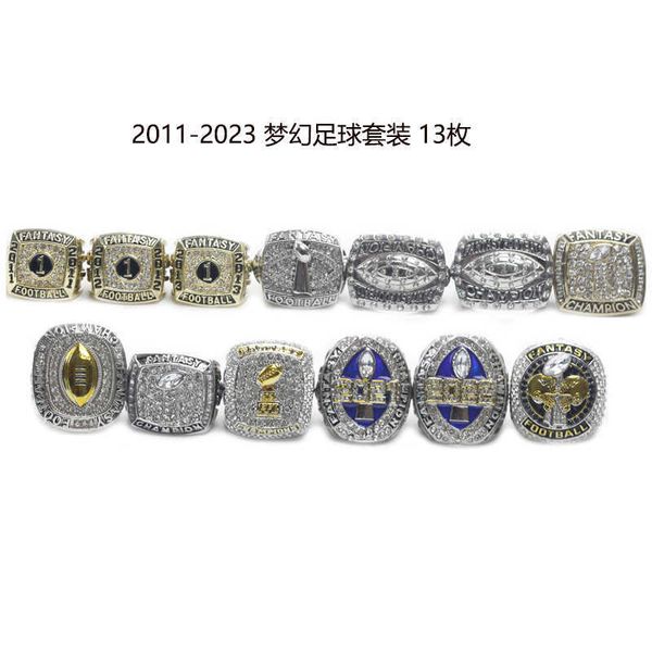 

2011-2023 fantasy football ffl 13 champions ring set, Silver