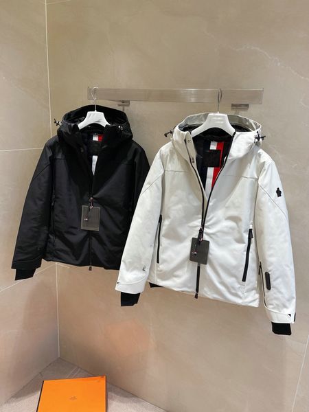 

23ss designer mens down jackets white duck windbreak men parkas jacket collar winter puffer real wolf fur coat arctic hood trim doudoune man, Black