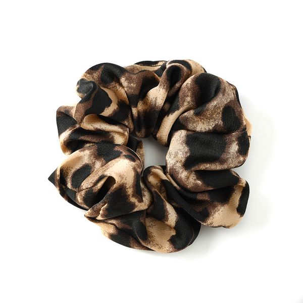 

fashion blogger designer jewelry new leopard pattern colorful large intestine ring fabric loop women's versatile elastic band fq85, Golden;silver