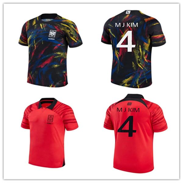 

south korean football jersey shirt, 22/23 22 pieces of red huang li man son sang kwon guo ji li, Black;yellow