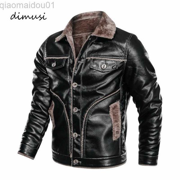 

men's jackets dimusi men's pu leather jackets winter mens fleece warm leather coats casual men slim faux leather motorcycle jacket, Black;brown