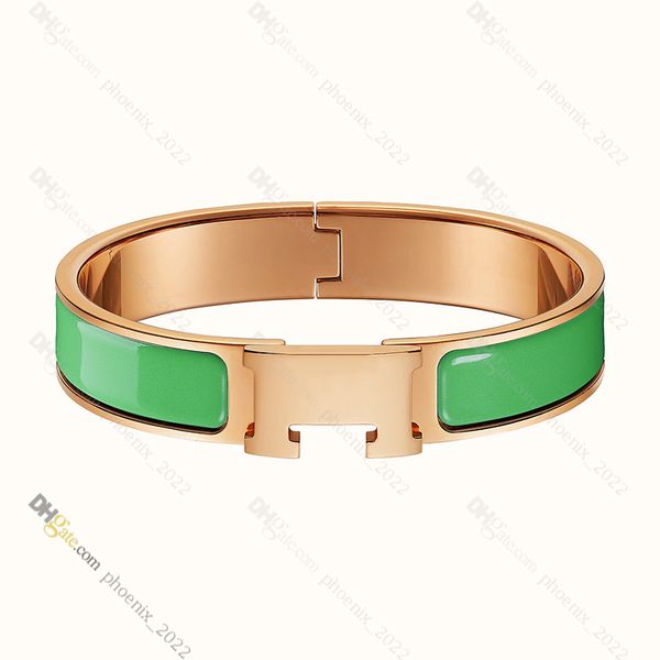 

designer bracelet for women classic letter h bracelet titanium steel & enamel bracelets gold-plated never fading non-allergic,rose gold brac, Black