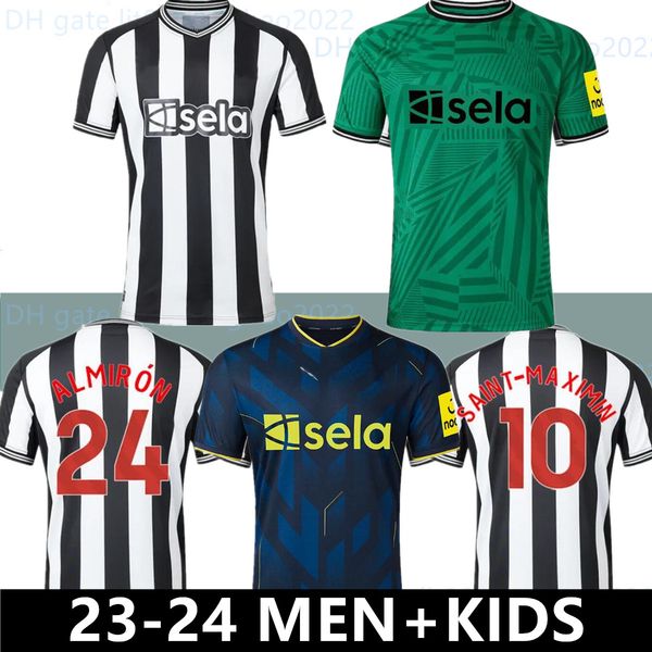 

23 24 newcastles soccer jerseys trippier 130 years bruno g. joelinton isak 2023 nufc fans player version united shearer wilson almiron footb, Black;yellow
