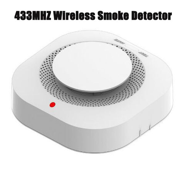 

433mhz smoke detector wireless fire alarm sensor security protection alarm 433 mhz 315mhz detecto for smart home work office with battery