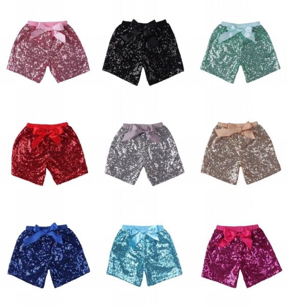 

baby girls sequins shorts pants casual pants fashion infant glitter bling dance boutique bow princess shorts kids clothes3165981, Black