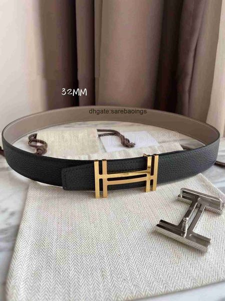 

luxury high-end h togo leather belts for mens and womens designer luxury letter buckle belt fashionable men charm decoration32, Silver
