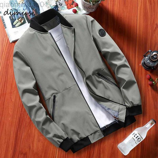 

men's jackets dimusi autumn mens bomber jackets casual male outwear military windbreaker coats men stand collar slim baseball jackets c, Black;brown