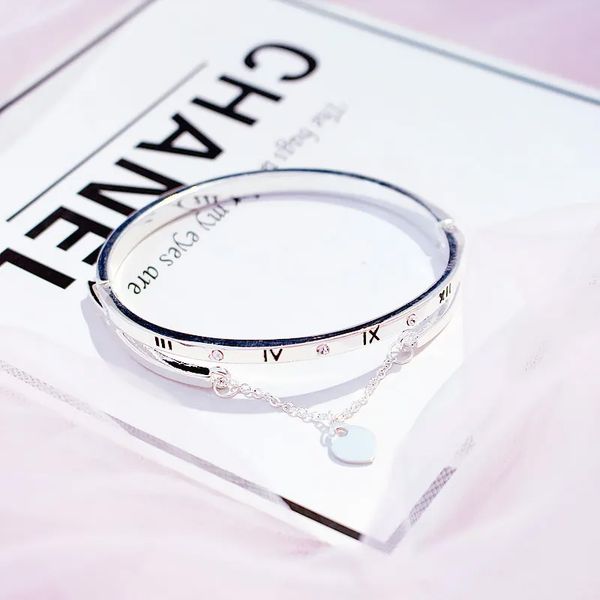 

rose gold stainless steel bracelet brand charm bracelet, Black