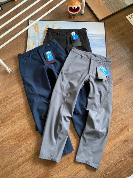 

men's pants arc vellance softshell smart casual men breathable hiking climbing waterproof male 230720, Black
