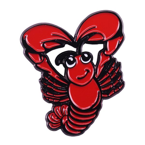 

red ocean animal brooch cute anime movies games hard enamel pins collect cartoon brooch backpack hat bag collar lapel badges, Blue