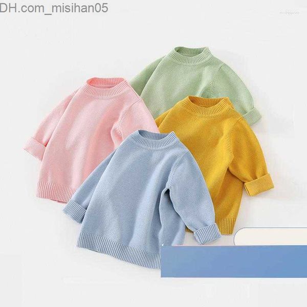 

clothing sets clothing sets toddler kids girl sweaters clothes autumn turn-down neck long sleeve born infant solid pullover jumper 2-6y chil, White
