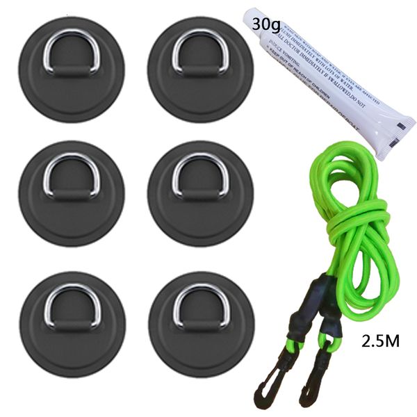 

kayak accessories sup board surfboard dinghy boat pvc patch with stainless steel d ring deck rigging round pad 3 m elastic bungee rope kit 2