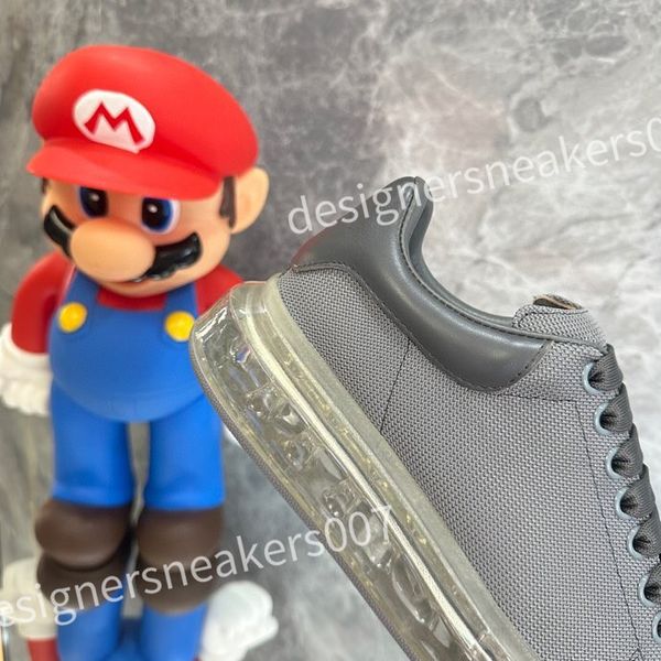 

new luxury designer stage leather increased casual shoes fashionable sports fashion platform mens womens white lace up alexander sneakers xs, Black