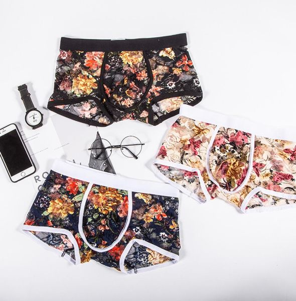 

mens underwear underpants lace boxer men boxers hombre male calzoncillo cueca masculina boxershorts size1161087, Black;white