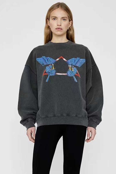 

23s ab hoodie womens fashion classic cotton sweatshirt new letter print bing hooded pullover washed loose bing hoodies 13 pjon, Black