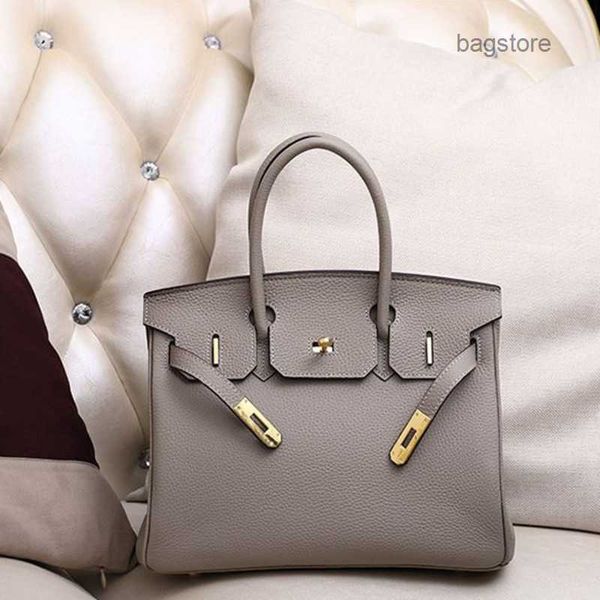 

birkins girl designer bag classic tote bags birkinn high-end quality leather handbag women's large capacity fashion togo real cow pure