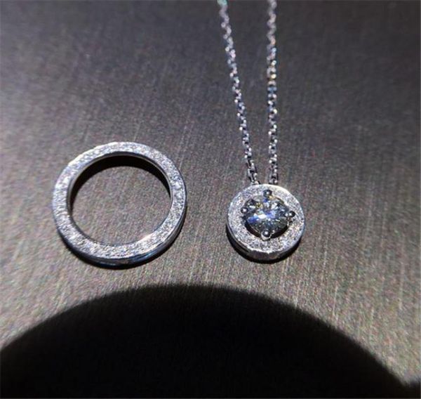 

2 in 1 lab diamond pendant real 925 sterling silver charm party wedding pendants necklace for women bridal moissanite jewelry5022097