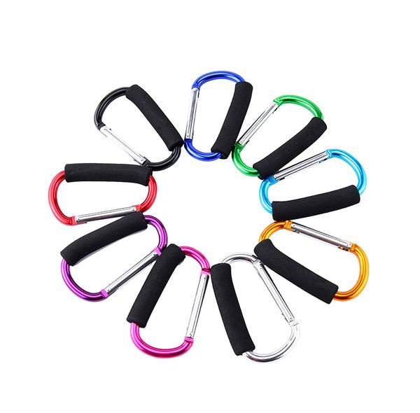 

12cm big sizes convenient portable hang buckle carabiner snap hook hiking aluminum alloy carabiners keyring with eva sponge handle