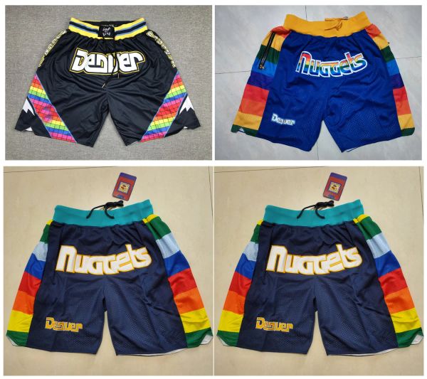 

nugget basketball short denvers hip pop running pant with pocket zipper stitched red black white size s-xxl