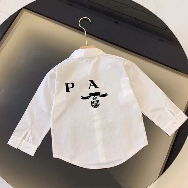

baby tshirt kid designer t shirt lapel kids clothes long sleeved letter pattern girls boys tee autumn winter spring formal clothing school u, White;black