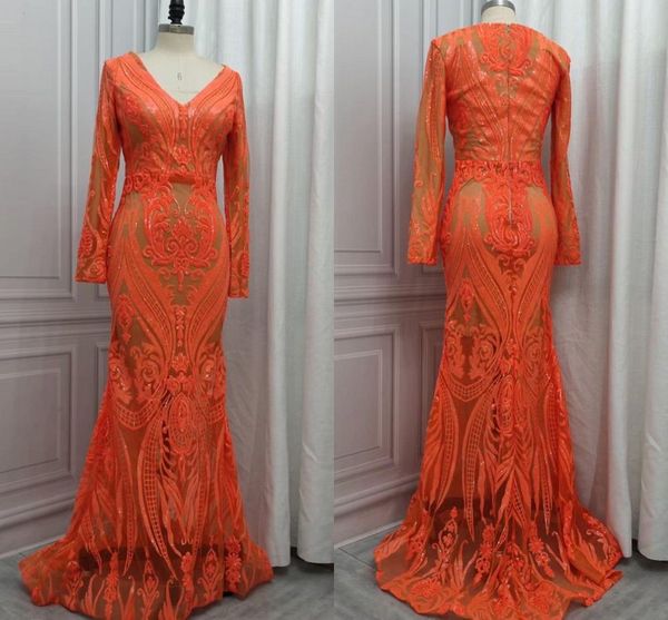 

actual picture mermaid evening dresses for women v neck long sleeves lace applique evening formal occasions party second reception birthday, Black;red