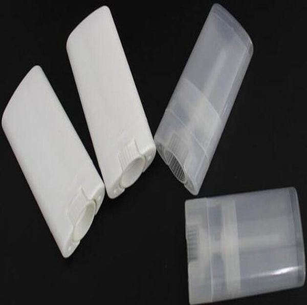 

portable diy 1000pcslot 15ml plastic empty oval lip balm tubes deodorant containers clear white lipstick fashion cool lip tubes3391081